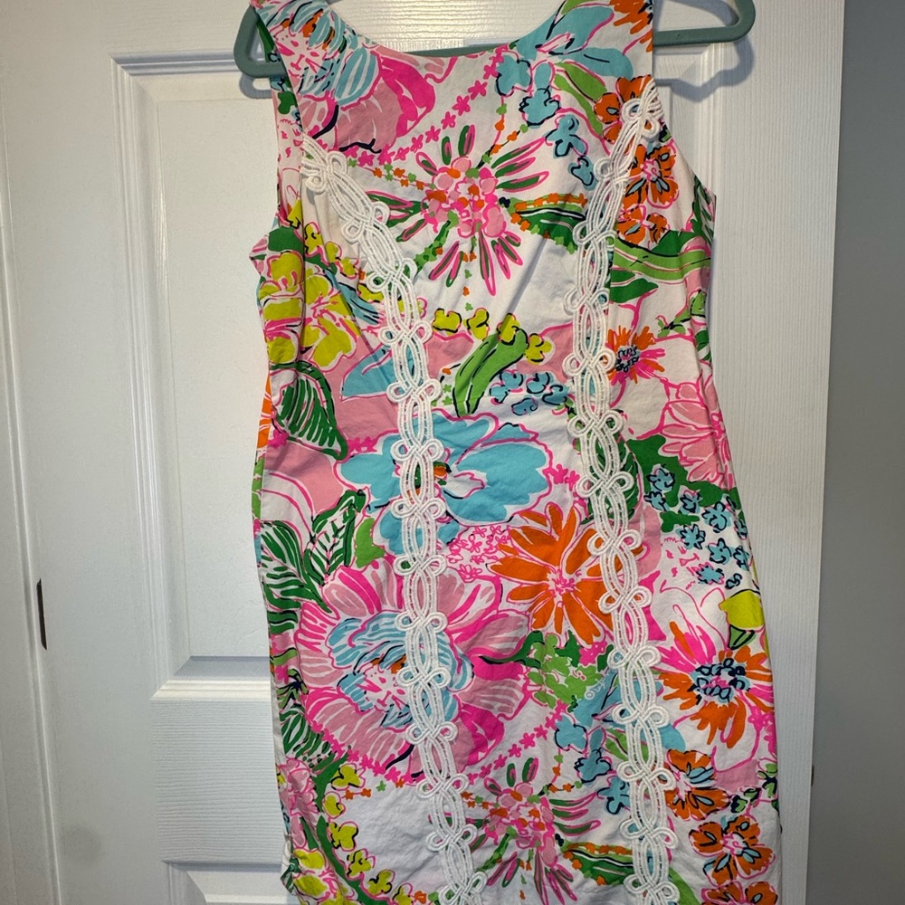 Floral Sleeveless Dress with Lace Detail